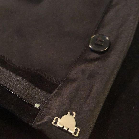 Lauren Ralph Lauren velvet pants w/satin waistband/hidden button front zipper - Picture 7 of 9